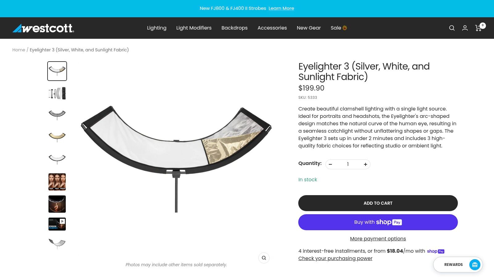 Westcott Eyelighter Reflective Panel