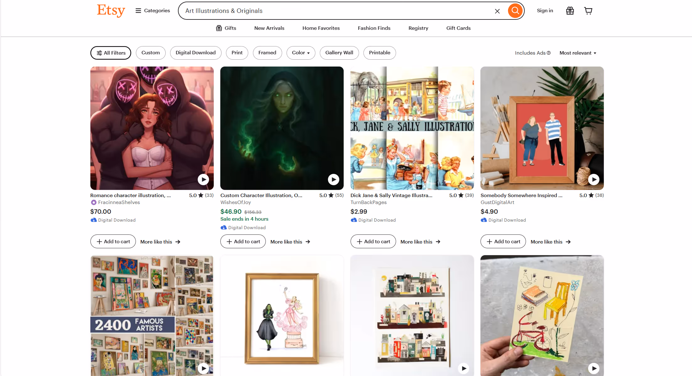 Art Illustrations & Originals