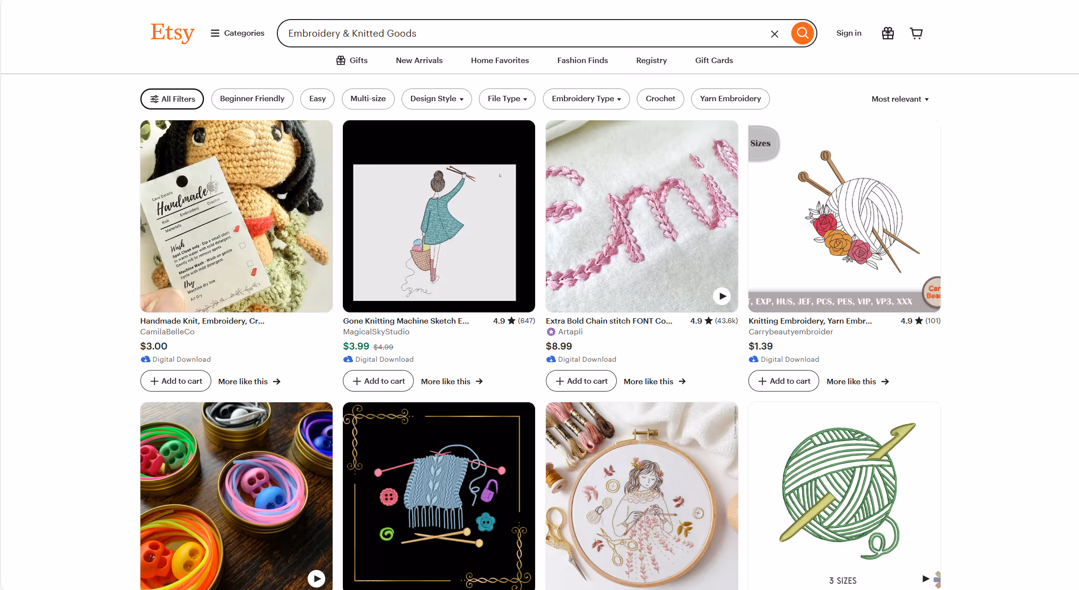 Embroidery & Knitted Goods