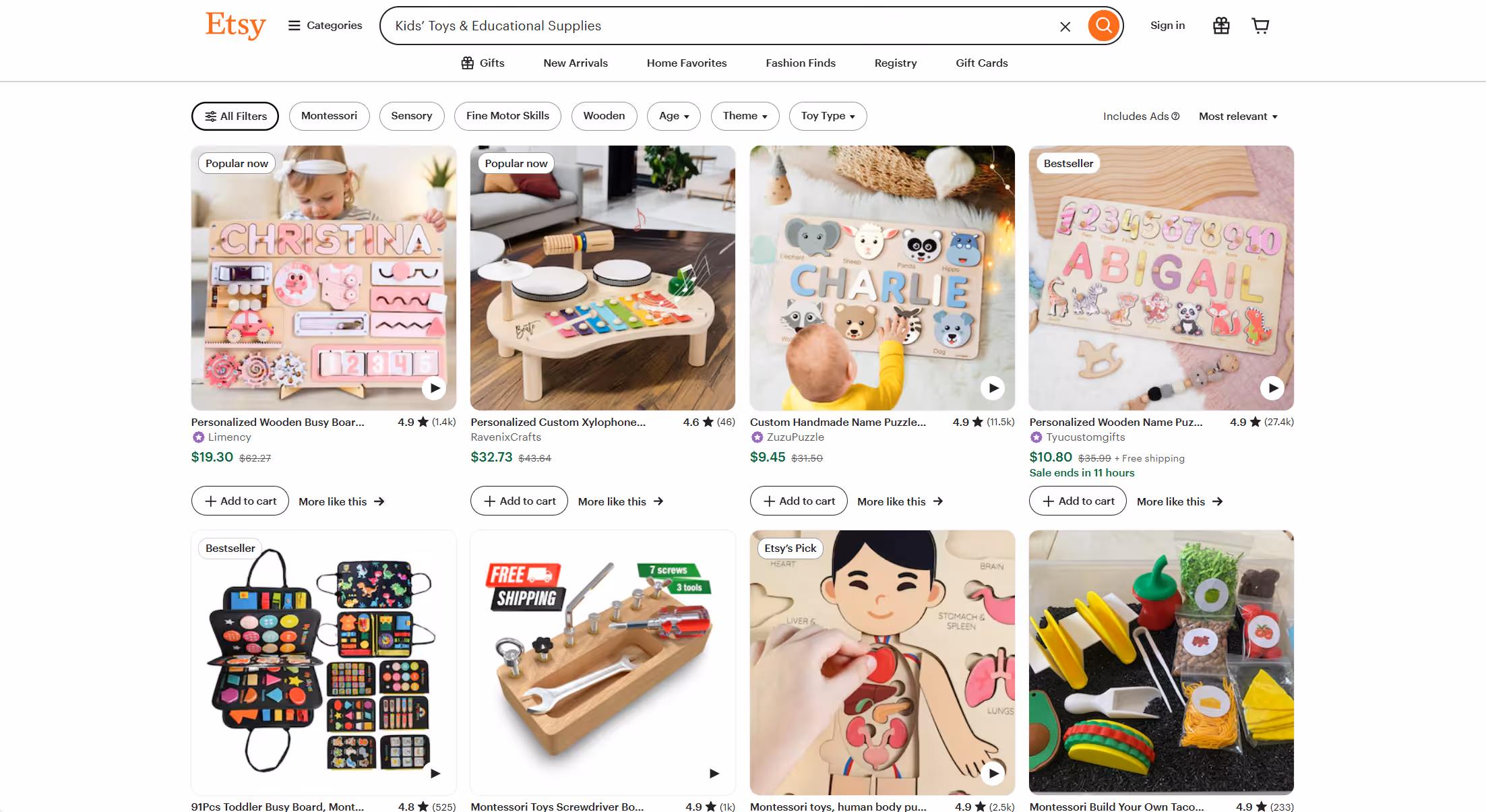 Kids’ Toys & Educational Supplies