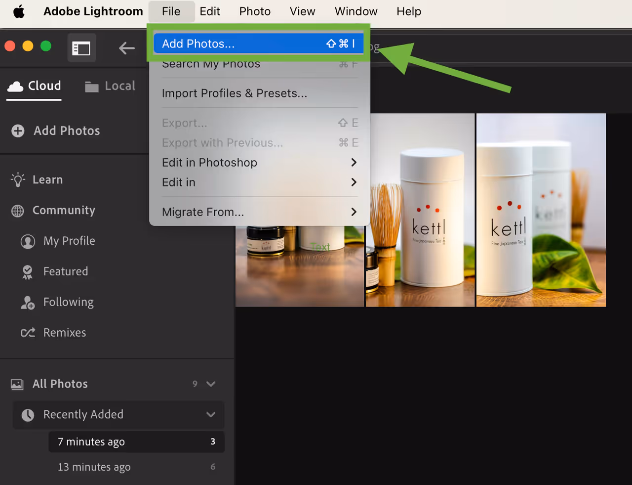 Add Photos In Lightroom