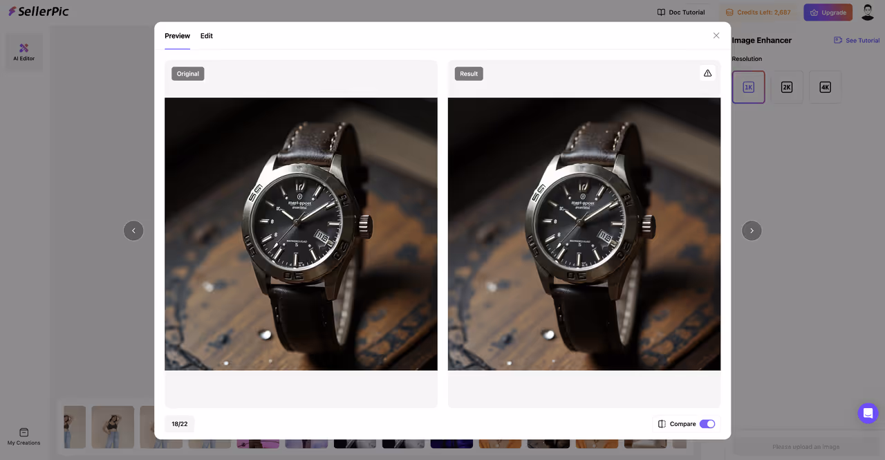 Image Enhanced Preview